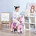Qaba Ride On Real Walking Unicorn with Sparkly Horn, Soft Plush Ride On Rocking Horse Bearing 176lbs, Imaginative Interactive Toy for Kids, Unicorn Gifts