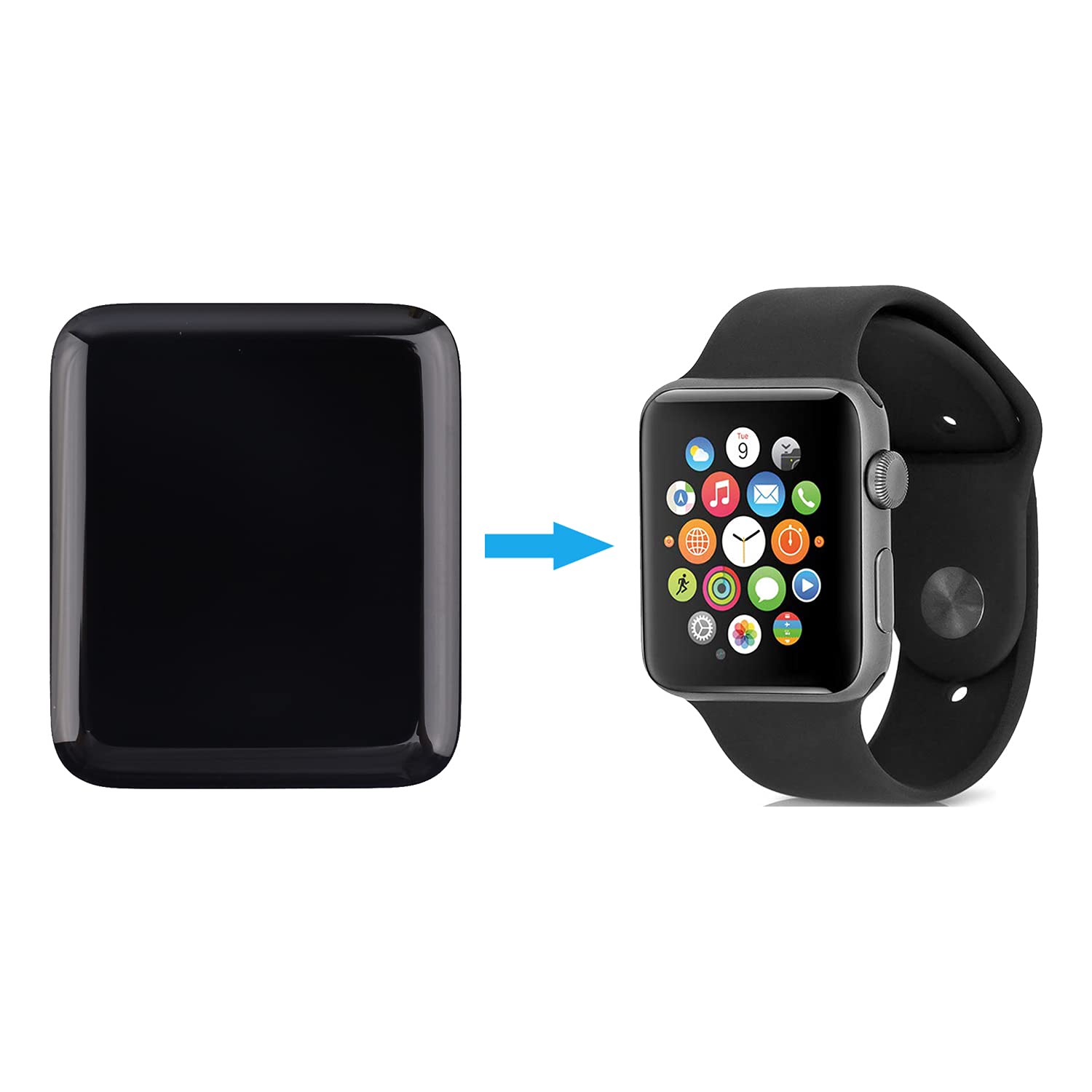 Duotipa Display compatibile con Watch Series 2 38 mm A1757 1.5" LCD Touch Screen Display Assembly with Tools