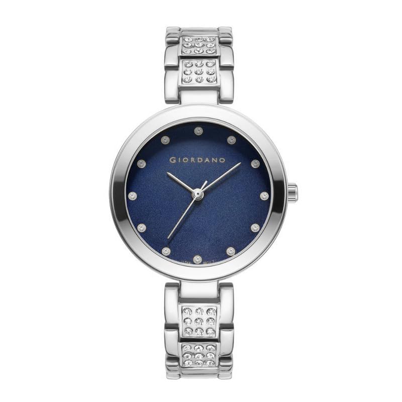 Eleganza Collection Analog Watch for Women with Crystal-Studded Strap & Diamond Indices