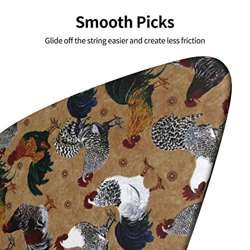 Ensemble de 6 médiators de guitare à imprimé coq et poulet pour guitare acoustique, guitare électrique, basse, ukulélé… - Les Beatles, Paul McCartney, John Lennon, RIngo Starr, George Harrison Ensemble de 6 médiators de guitare à imprimé coq et poulet pour guitare acoustique, guitare électrique, basse, ukulélé… – Image 8