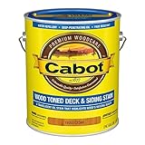 Cabot Wood Toned Stain + Sealer, Low VOC Exterior Natural Wood Stain, Cedar, Gallon