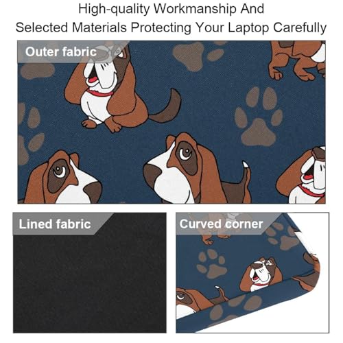 Housse ordinateur 14 pouces étanche imprimé chien multicolore