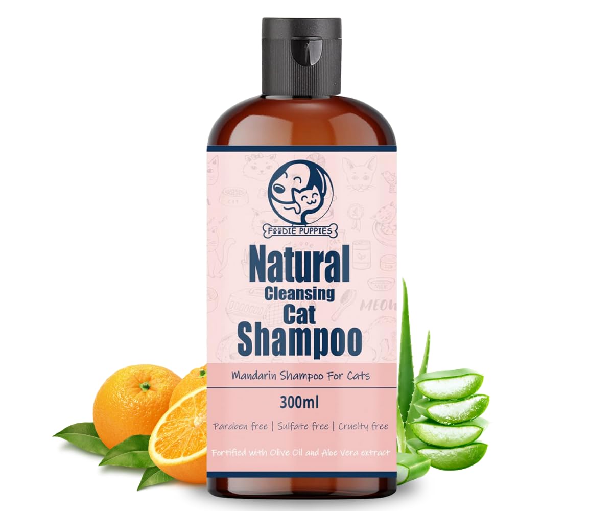 Foodie Puppies Mandarin Cat Shampoo - 300 ml | Natural Cleansing Fortified with Olive Oil and Aloe-Vera Extract | Paraben Free, Sulphate Free & Cruelty Free (B0BG8JCNBB) Amazon Price History, Amazon Price Tracker