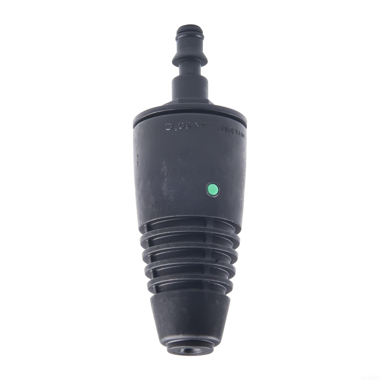 Boquilla turbo giratoria para lavadora a presión, pieza de repuesto de boquilla de pulverización de lavado a chorro, 130 bar, presión máxima de 60 °C, temperatura máxima, color negro, PA66+GF Material