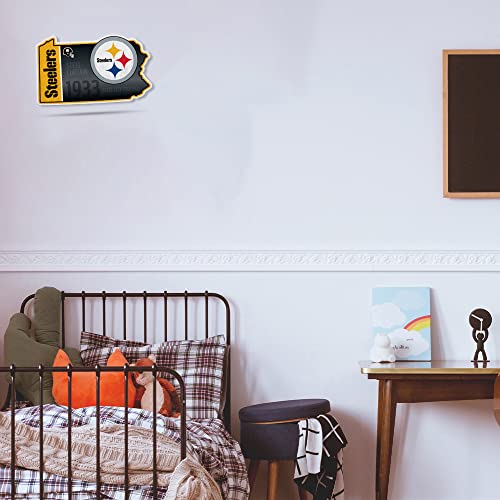 Image of Rico Industries NFL Football State Shape Shape Cut Pennant - Home and Living Room Decor - Soft Felt EZ to Hang