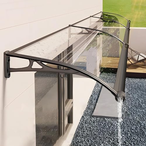 Toldo transparente de diseño resistente a la intemperie de 100 x 100 cm 2