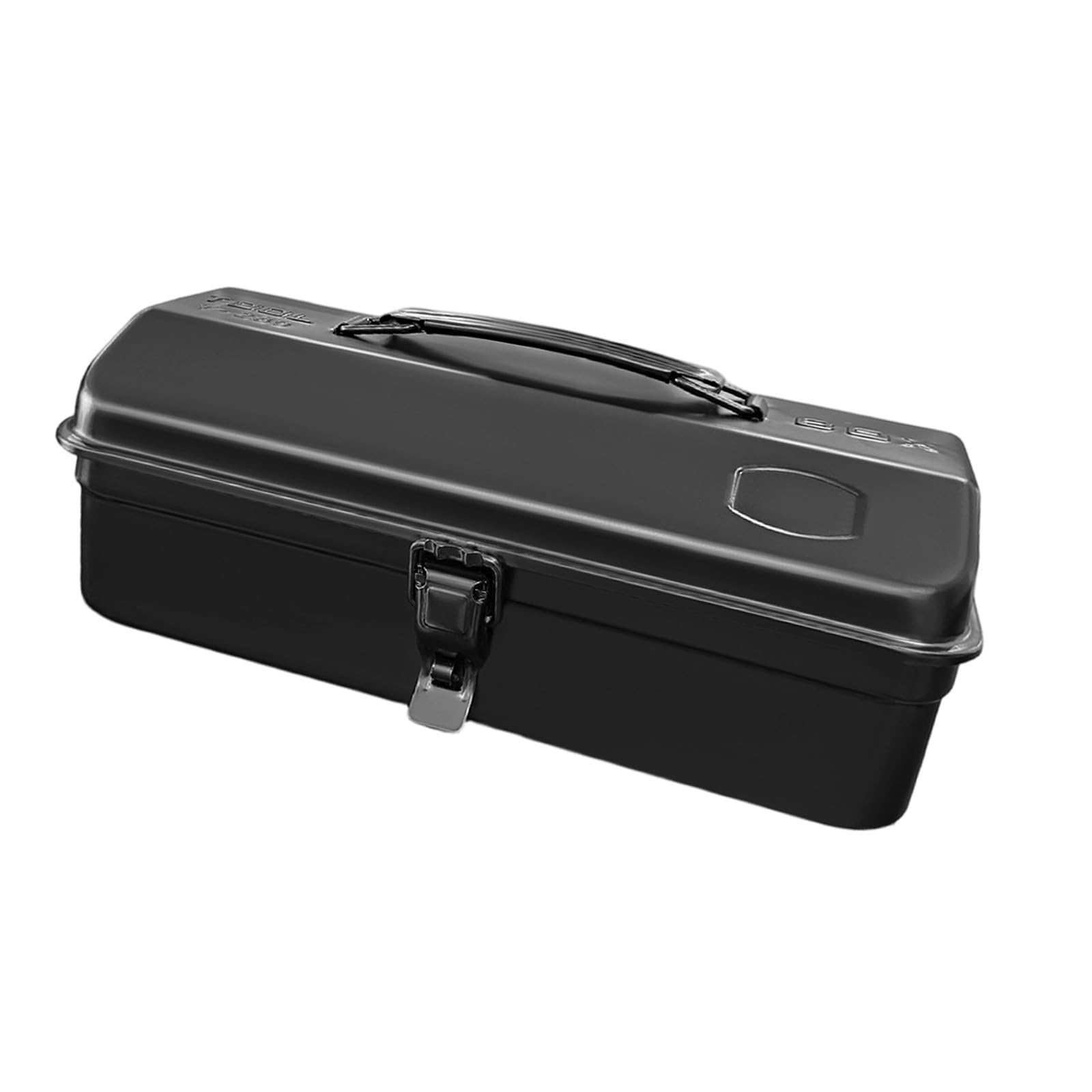Kaeltsyn Black Duty Metal Tool Box Featuring Comfortable Grip Spacious Interior For Workshop Use Handle Tool Box