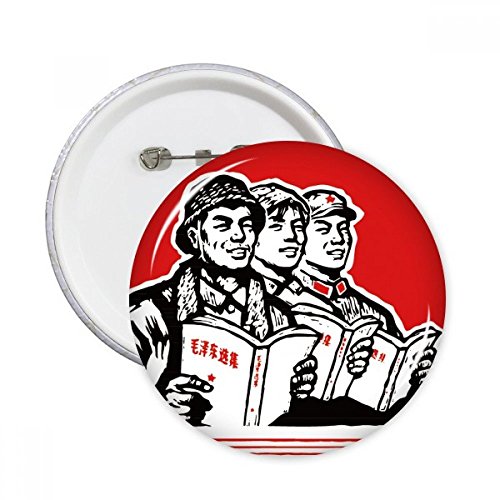 Pins ronde rouge Livre Badge bouton XL pour raviver un vêtement terne ou abîmé