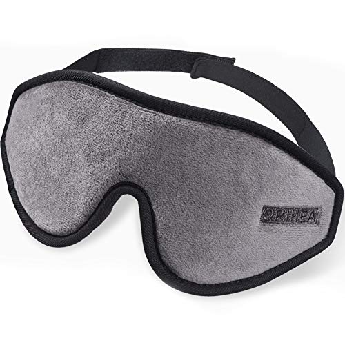 Sleep Mask for Women & Men, OriHea Upgraded 3D Contoured Eye Mask for Sleeping, Ultra Soft Breathable Sleep Eye Mask, 100% Blackout Eye Shades Blindfold for Complete Darkness