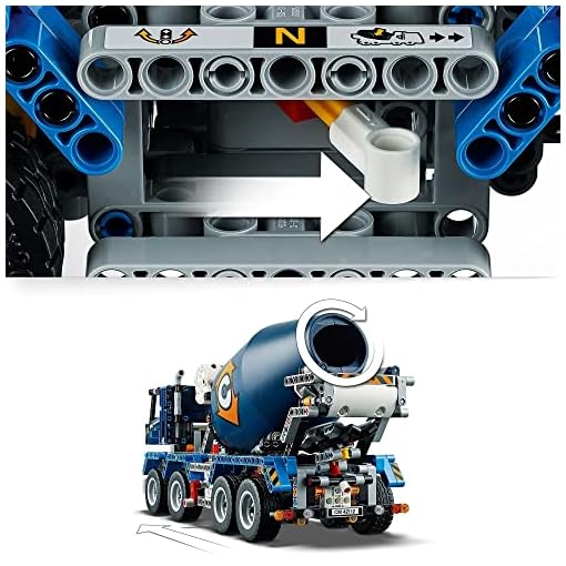 LEGO Building Block Technic Multicolour Plastic Concrete Mixer Truck 42112 Building Set - Image 4