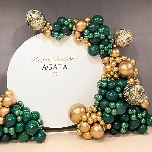 Image of Voircoloria 110pcs Dark Green Balloons 12inch Green Latex Party Balloons for Birthday, Graduation, St. Patrick's Day, Christmas, Baby Shower, Dinosaur Party, Anniversary Party Decorations