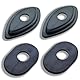 Germany Motorsports Motorrad Adapterplatten Blinker Platten für LED Miniblinker schwarz (Honda)