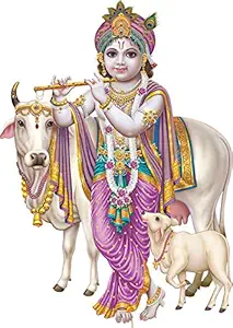 Rangoli Vinyl Religious Wall Sticker Multicolour Vinyl Medium Size 40cm or 50 cm Pack of 1 Sticker, Multicolor, Standard