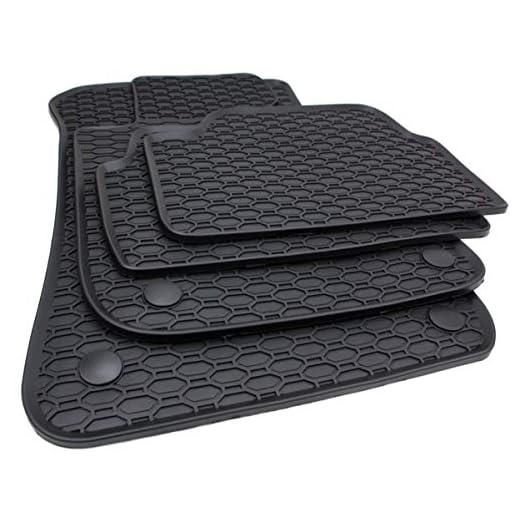 kfz-premiumteile24 Fußmatten Allwetter Kompatibel mit 1er E81 E82 E87 F20 F21 2er F22 X1 E84 Gummimatten Automatten Premium Qualität Schwarz 4-teilig