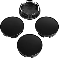KitsPro Matte Black 63MM Wheel Center Caps for Dodge RAM 6KF18TRMAA - 2.5 Inch Hub Caps Pack of 4