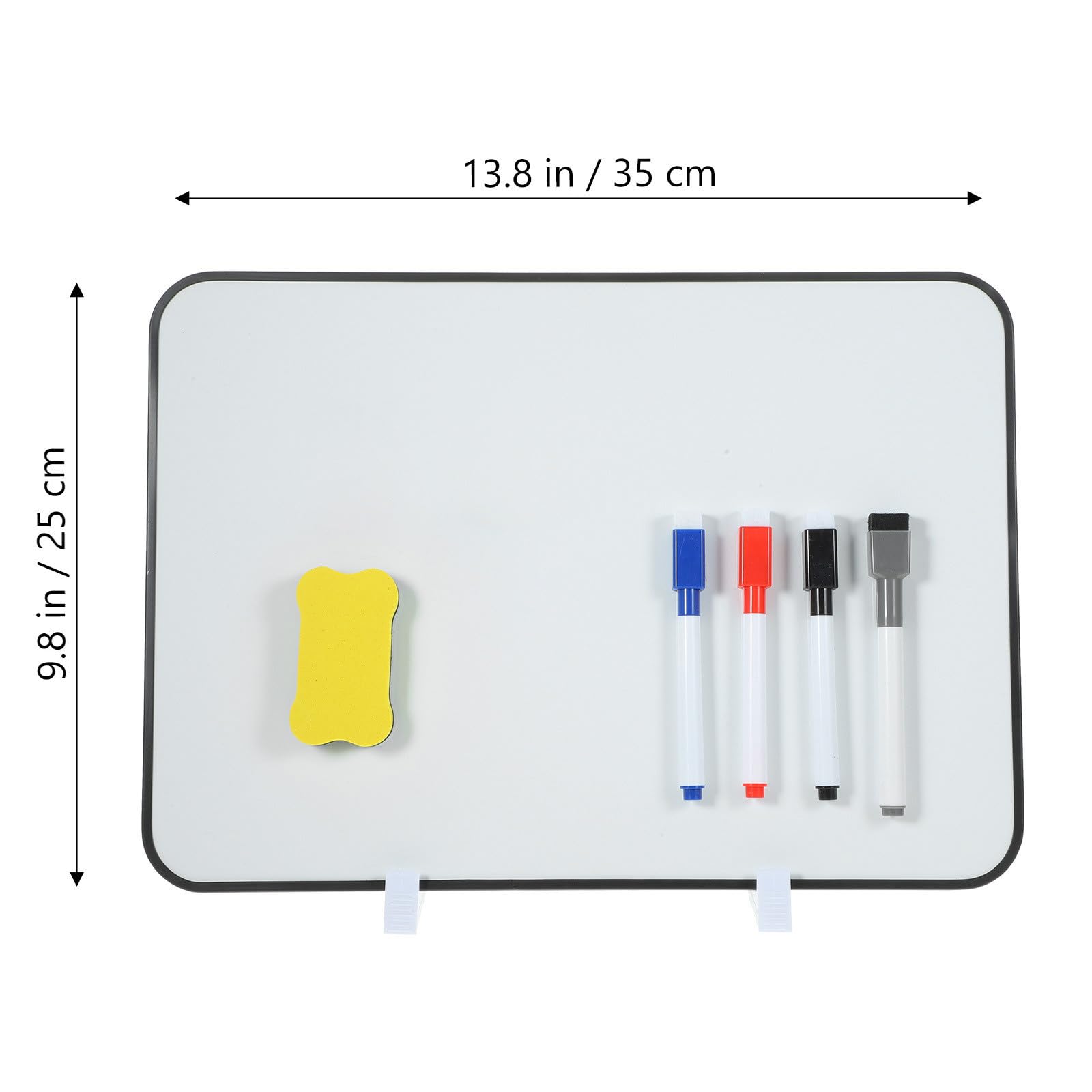 NOLITOY Magnetische Whiteboard Tafel mit Ständer Doppelseitig Beschreibbar 25X35cm Abwischbar Glatte Schreibfläche für Büro Schule und Zuhause Zufällige Farbe Zufällige Farbe