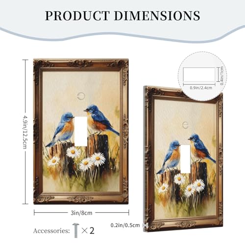 Plaque murale à bascule unique motif oiseaux pour finition chic - 6