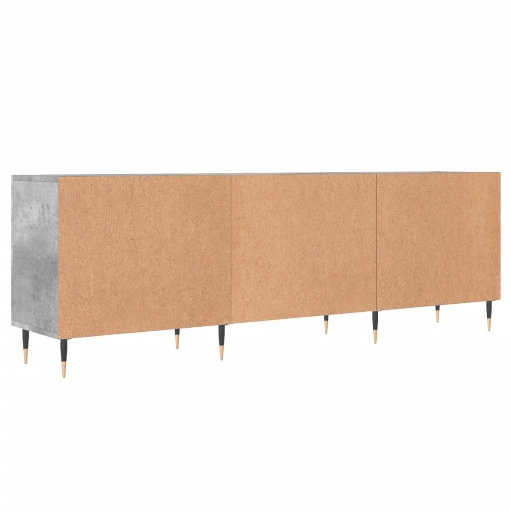 vidaXL Mobile Porta TV Grigio Cemento 150x30x50cm in Legno Multistrato, mobiletto, mobiletto HiFi, mobile per dispositivi multimediali, supporto TV