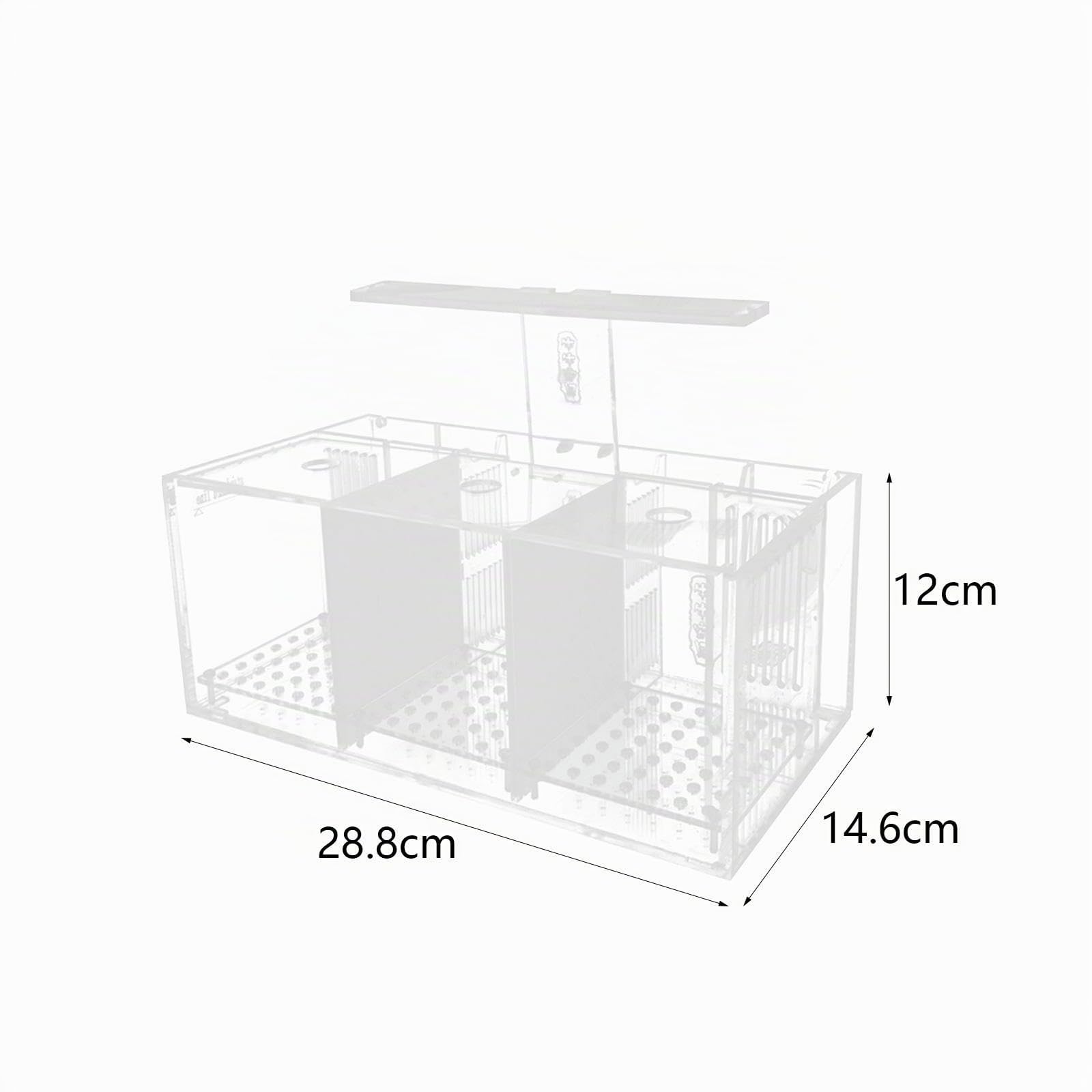 Aquarium Betta-Zucht-Becken, Mini-Aquarium, Transparenter Desktop-Kampffisch-Tank, Acrylic Garden Office Fish Breeding Box