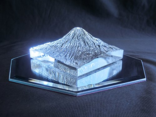 Amazon.co.jp: クリスタルガラス製 富士山 (縮尺1/200,000) ☆ 八角 
