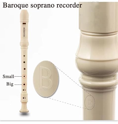 Hoseyin Soprano Recorder Baroque Style German Style C Key 8 Holes Soprano Recorder For Beginners Kids Students(Baroque, Ivory White) #TOP1