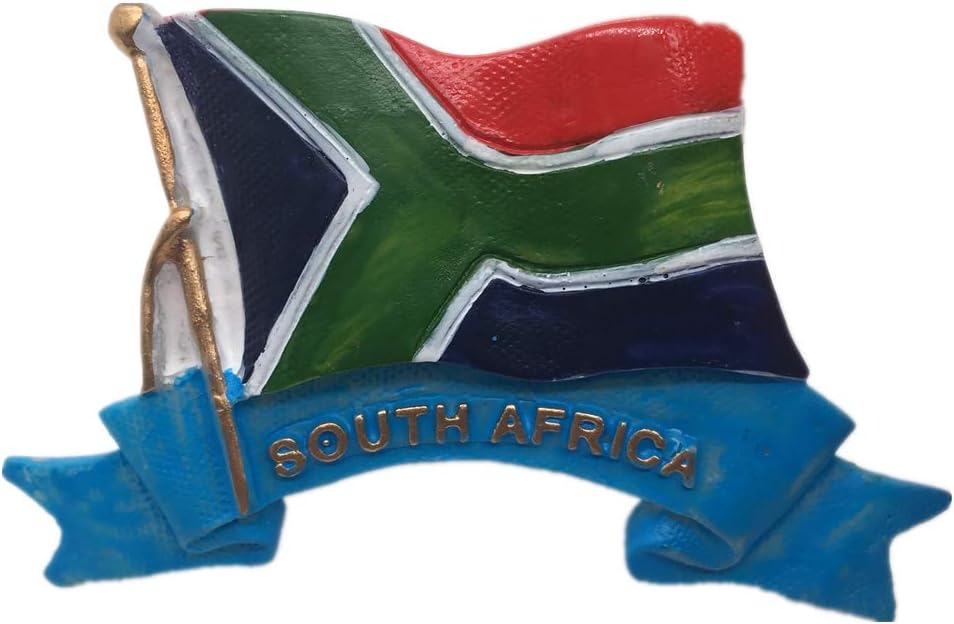 Flag South Africa Fridge 3D Resin Handmade Craft