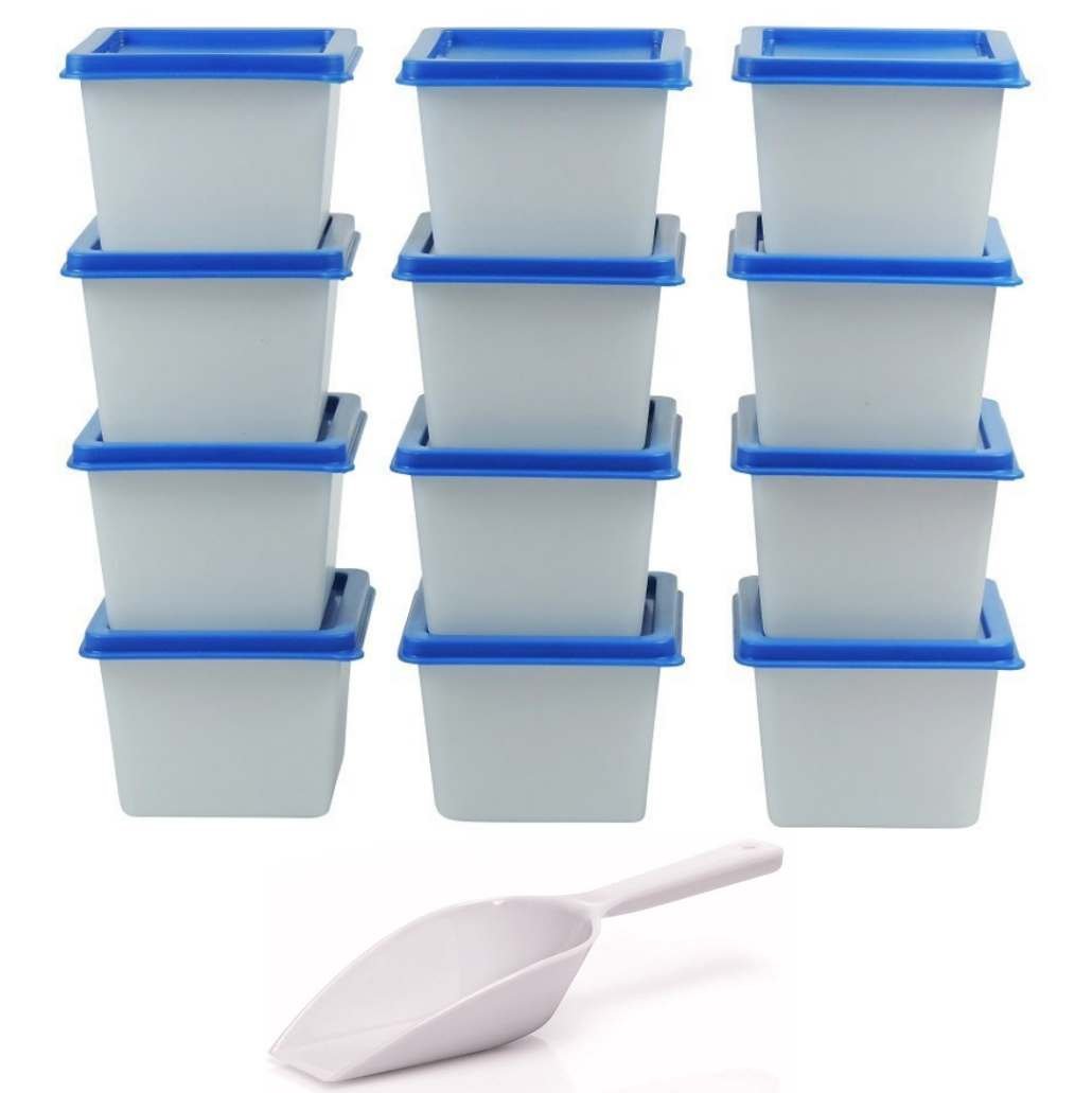 mikken Freezer Boxes 100 ml, 6.5 cm, White Blue