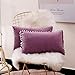 FabThing Federe Cuscini Divano Velluto Fodere Cuscini Decorativi Copricuscini Rettangolari Vintage Moderno per Salotto Letto Casa 2 Pezzi 30x50cm Viola