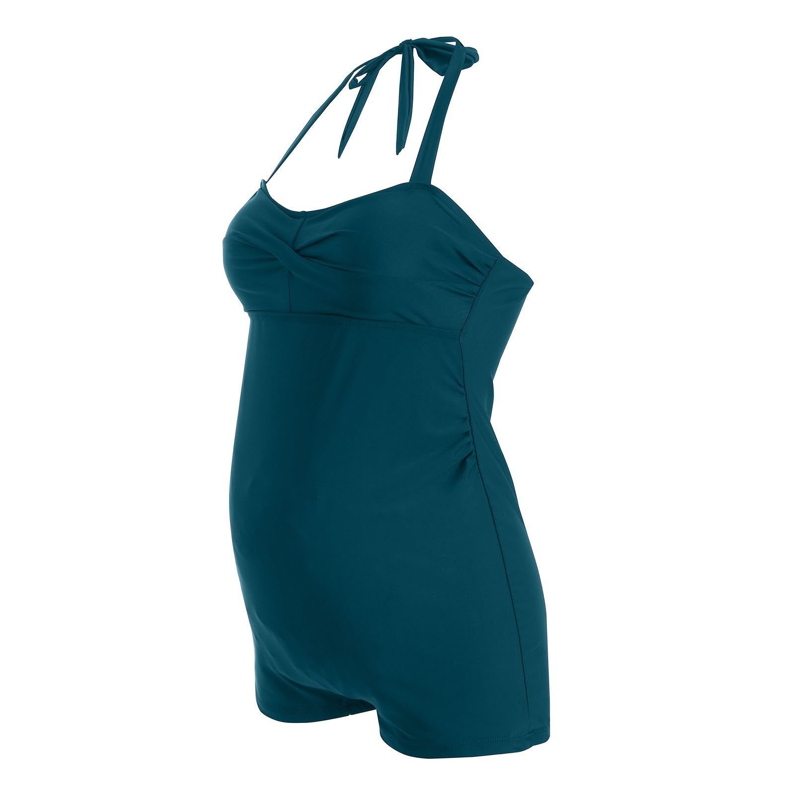 Maillot de bain de grossesse 1 pièce col V mode entièrement doublé maternité bikini grossesse maillot de bain rétro dos nu maillots de bain boyshort solide enceinte maillots de bain plage vacances