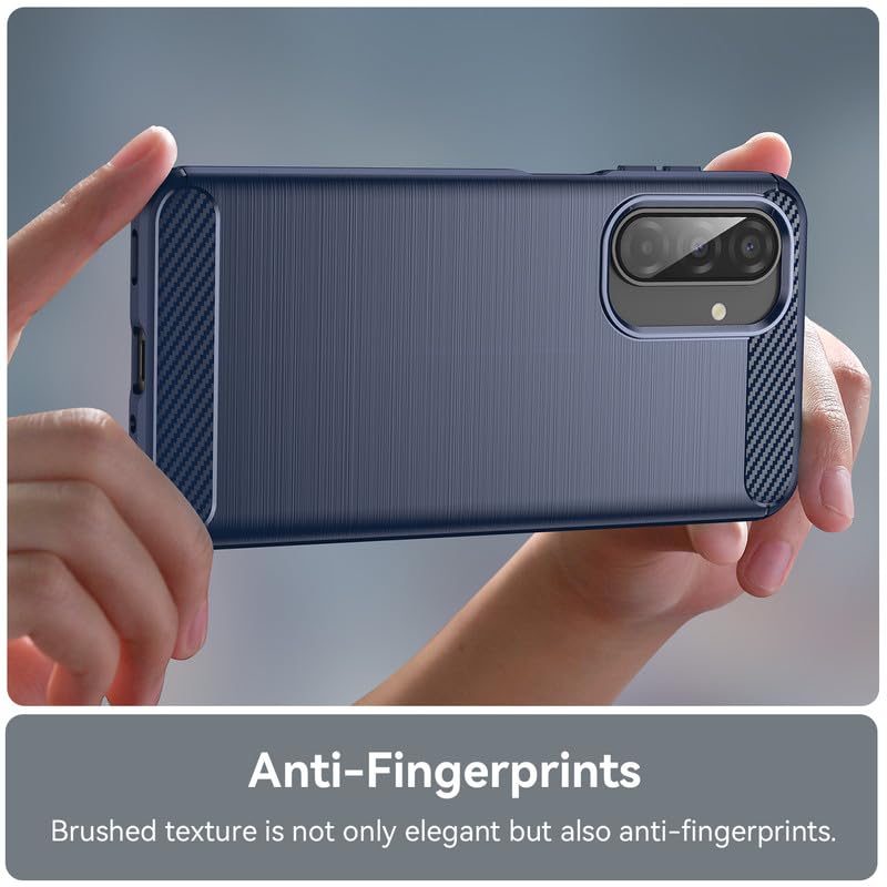 Image of Hybrid Carbon Fiber Back Case for Samsung Galaxy M17 5G / A17 5G / F17 5G (Blue)