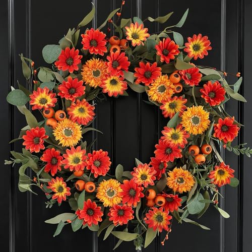 Fall-Wreath-for-Front-Door-20-22-Inch-Autumn-Wreaths-with-Floral-Chrysanthemum-Farmhouse-Fall-Orange-Wreaths-Decorations-for-Harvest-Thanksgiving-Home-Indoor-Outdoor-Decor Fall Wreath for Front Door 20 22 Inch Autumn Wreaths with Floral Chrysanthemum Farmhouse Fall Orange Wreaths Decorations for Harvest Thanksgiving Home Indoor Outdoor Decor