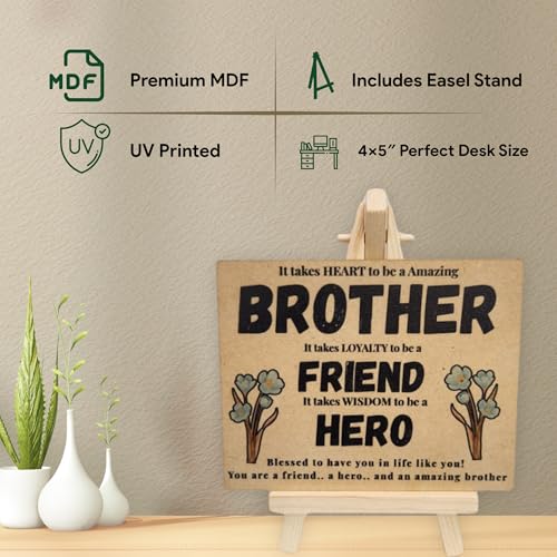 Wooden Desk Plaque with Easel – Perfect Rakhi Gift by tinydabba - 6