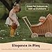 Wiklibox Natural Rattan Doll Stroller - Hand Made in Europe - Fits 17