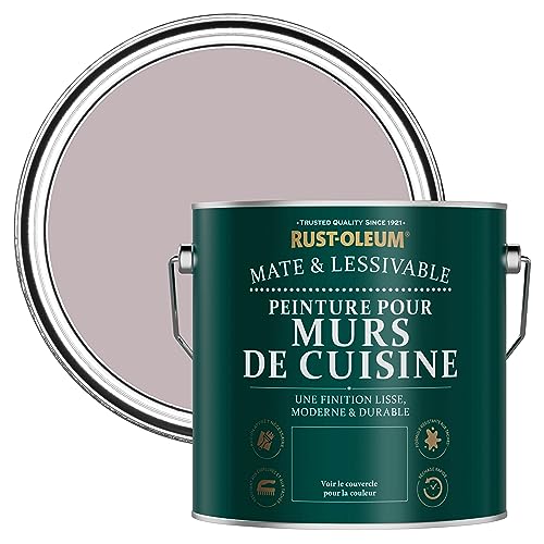 Rust-Oleum Peinture Violette Lessivable pour Murs de Cuisine, Finition Mate - Lilas 2.5L