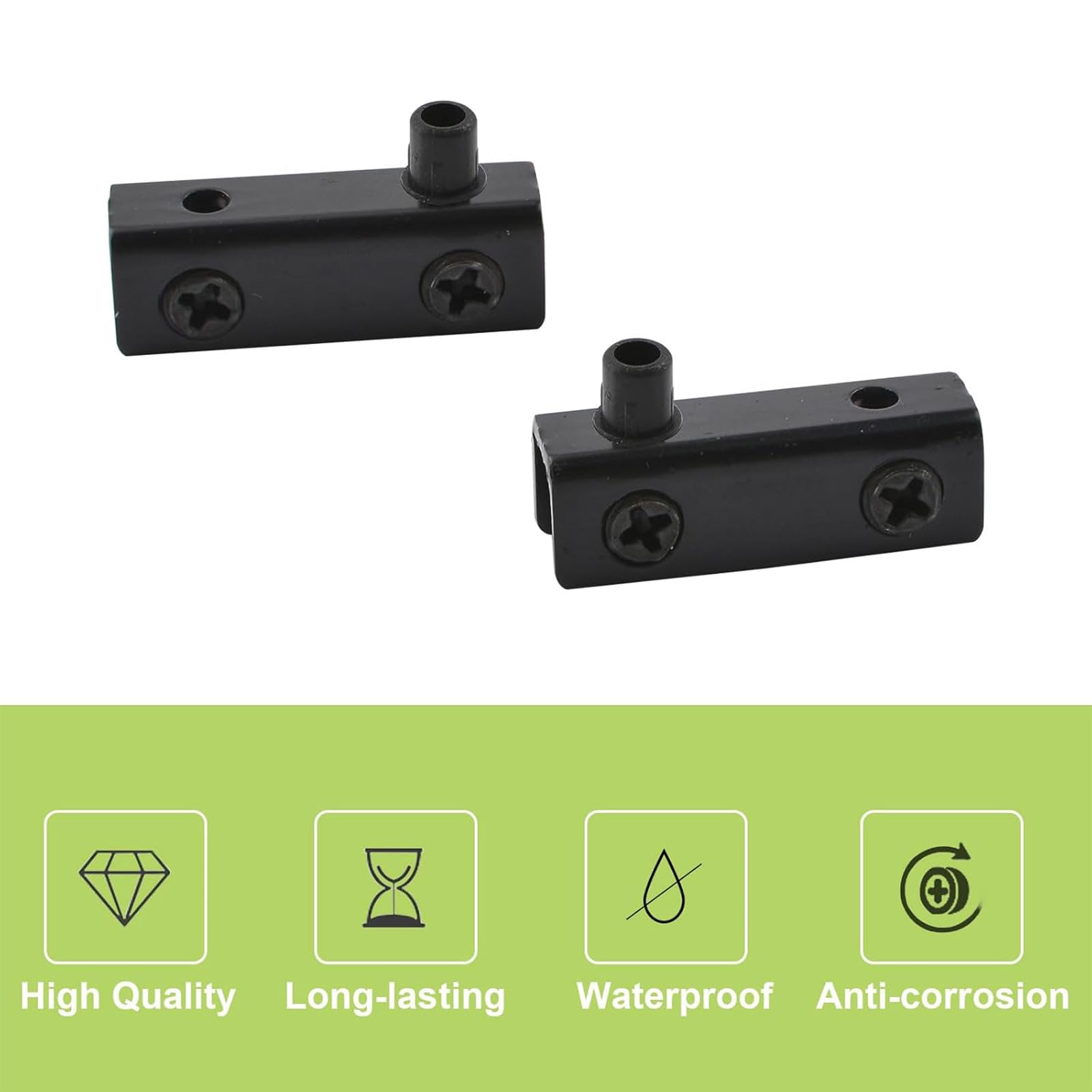 UFURMATE 16Pcs Glass Door Hinge Black Frameless Glass Door Pivot Hinges Clamp Adjustable Cabinet Pivot Hinge Clip Replacement Kit - Image 3