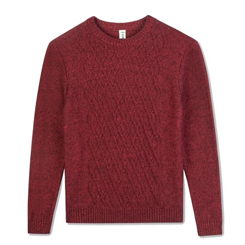 Image of BOBOYOYO Boys Sweaters 100% Cotton Cable Knit Kids Sweater Striped Pullover