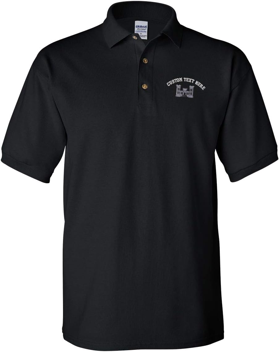 Custom Polo Shirt Corps of Engineers Embroidery Design Cotton Golf Shirt for Men