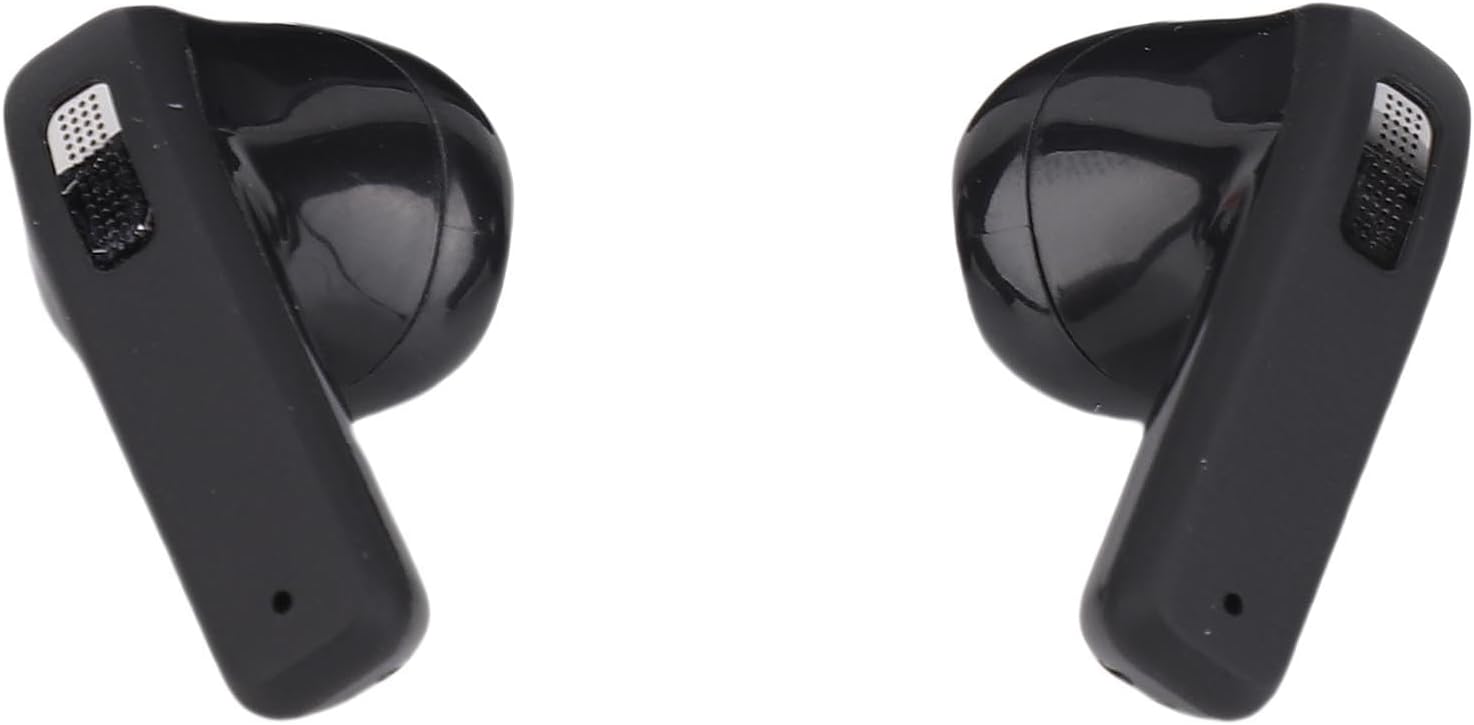 LCD BT Headphones MP3 Playback Caller ID Display Portable Earbuds for Study Work Life (Black)