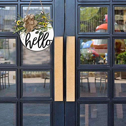 Welcome Sign For Front Door Wooden Hanging Sign Daisy And Lavender Spring And Summer Wreath For Front Porch Outdoor Restaurant Home Decoration #TOP4