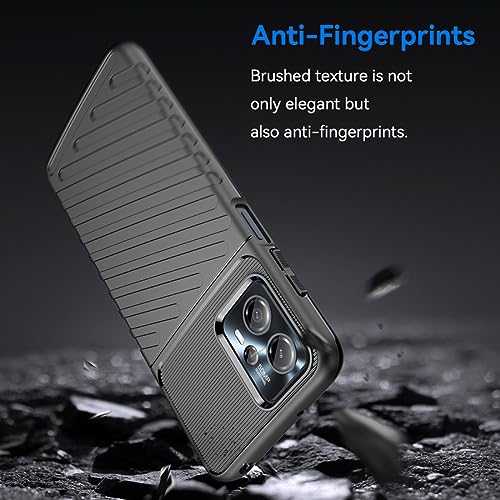 Image of Shockproof Back Cover Case for Motorola Moto G13 4G | 360 Degree Protection | Protective Design | Anti-Scratch Tough Slim TPU Case for Motorola Moto G13 4G (Black)