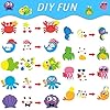 Qyeahkj 27 Sets Summer Under the Sea Craft Kits Kids DIY Ocean Sea Animal Craft Preschool Art Craft Project, Make Your Own Ocean Animal Bulk Set for Home Classroom Day-Care Game Activities #2