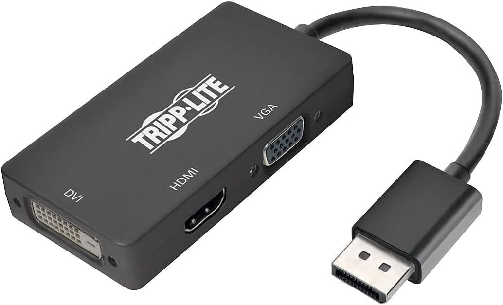 Tripp Lite DisplayPort 1.2 to VGA / DVI / HDMI Converter Adapter All-in-One 4Kx2K @ 60Hz, DP to VGA / DVI / HDMI (P136-06N-HDV4K6)