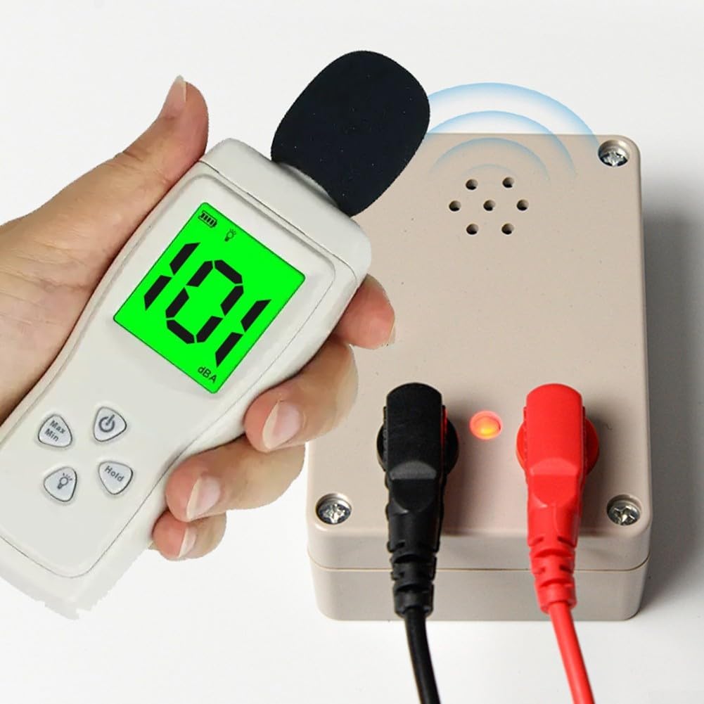 Eawfgtuw Tester per circuiti di continuità di tensione da 9 V, rilevatore di test per cavi elettrici con indicatore cicalino, spia luminosa, segnale acustico, multimetro, accessori componenti