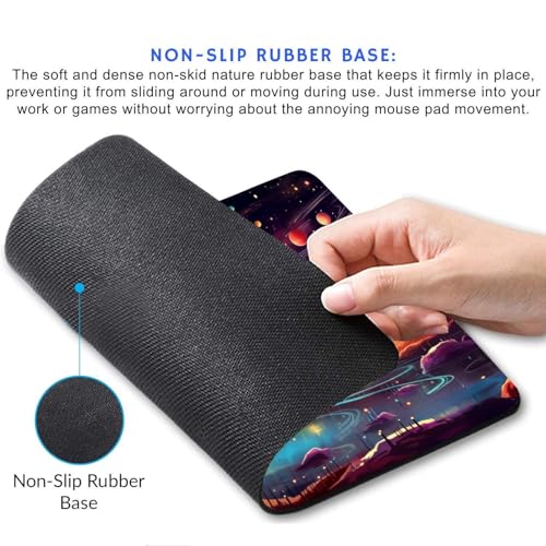 Image of Tuzker Gaming Mouse pad /Computer Mouse Mat for Speed and Precision Operation, Non-Slip Rubber Base, Smooth Cloth Surface for Laser & Optical Mouse, Laptop, MacBook, Notebook, Office-230x190mm (MP-09)