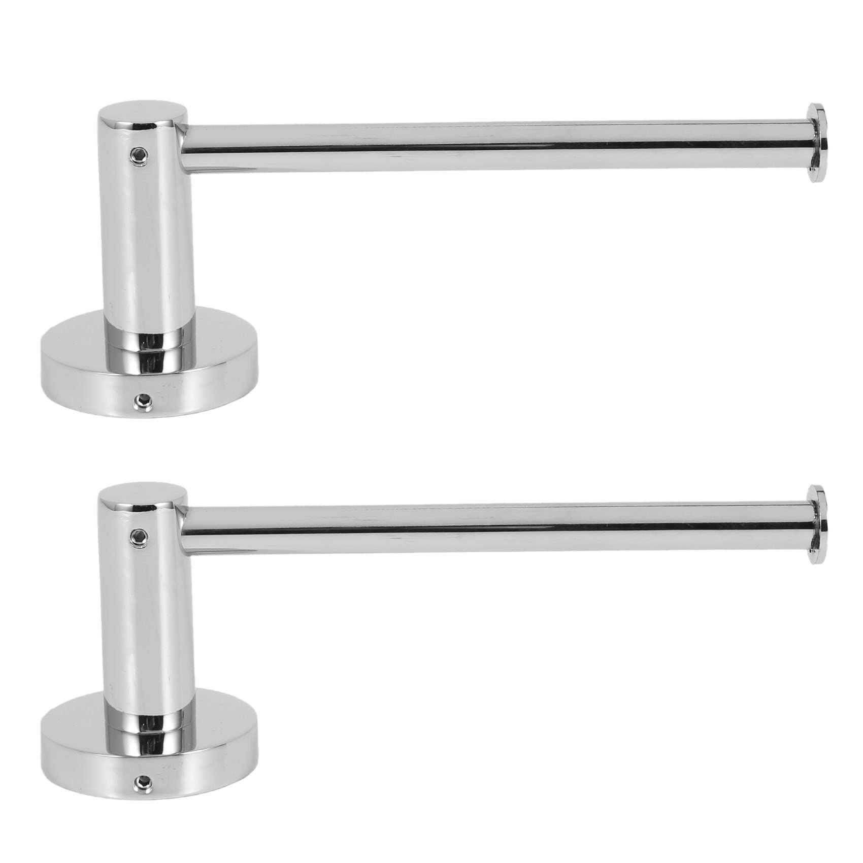 Hndhbfgrt 2X Wall Mounted Toilet Roll Holder Polished Chrome Stainless Steel Bathroom Kitchen Paper Towel Dispenser Tissue Hanger