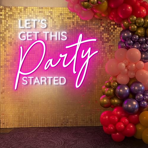 Handmadetneonsign Personalized Let’s Get This Party Started Neon Light, Custom