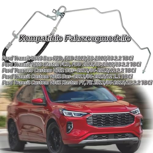 Callume Servolenkungsschlauch Kompatibel mit Ford Transit V363 FAD FBD FCD FDD 2.2L 2013-2016 Tourneo Custom V362 2.2L 2012-2015 Transit Custom V362 FY FZ 2.2L 2012-2015 1763996 1772809 BK213E586CB