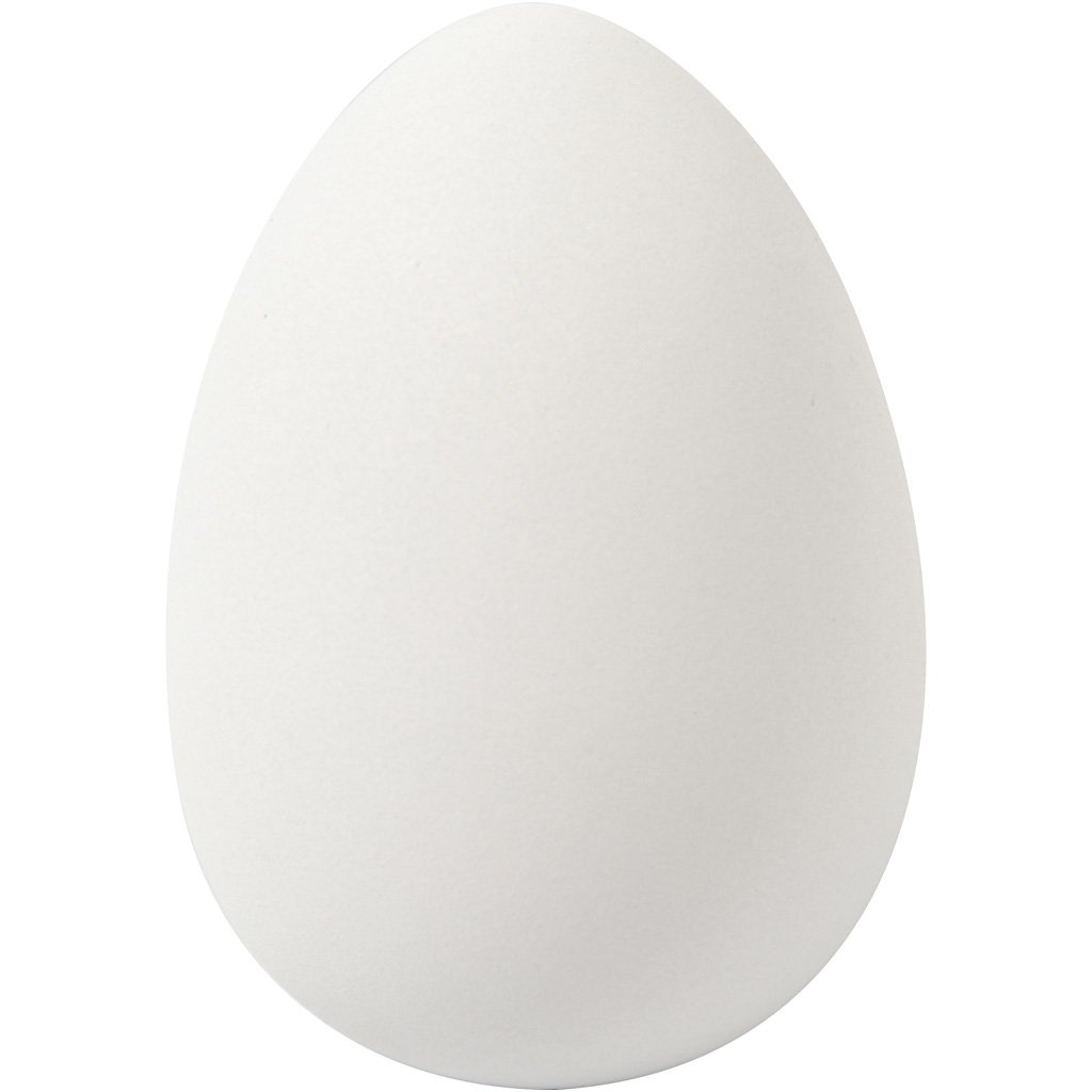 Creativ Large Plastic Eggs, H: 8 cm, D: 6 cm, White, 8 Eggs Included
