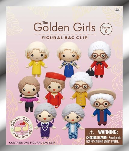 The Golden Girls Series 6 5 Collectible Bag Clip Blind Bag (ONE Random Figure) TV Show Character Keychain/Backpack Accessory | Official Licensed Merchandise