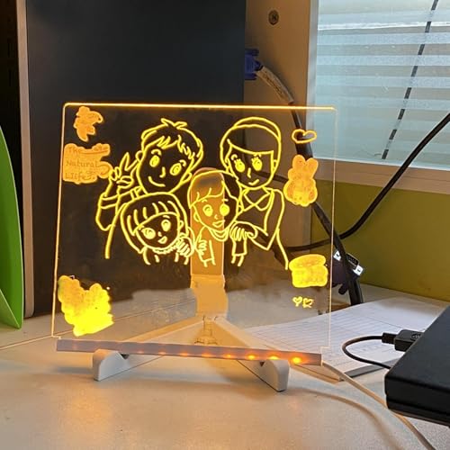 Tableau de notes LED résolvant les oublis du quotidien grâce aux feutres néon